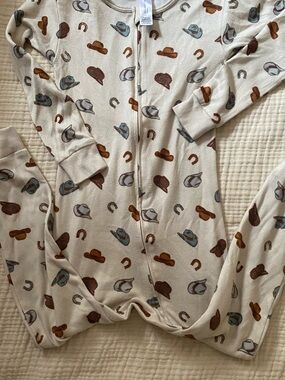 Modern Moments Cowboy Hat Print Zip Romper